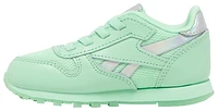 Reebok Girls Reebok Classic Leather - Girls' Toddler Running Shoes Mint/Silver Size 04.0