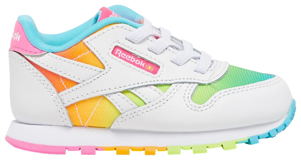 fire Bungalow tommelfinger Reebok Classic Leather Rainbow - Girls' Toddler | Dulles Town Center