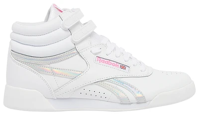 Reebok Girls Freestyle Hi - Girls' Grade School Shoes White