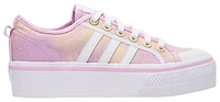 adidas Originals Girls adidas Originals Nizza Platform - Girls' Grade School Shoes Pink/Yellow/White Size 07.0