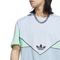 adidas Originals Mens adidas Originals Adicolor Colorblock T-Shirt - Mens Clear Green/Blue Dawn Size XL
