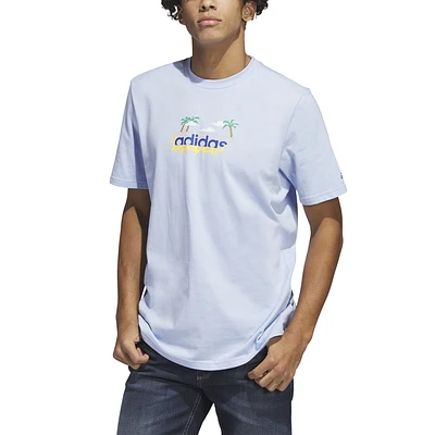 adidas Mens Beach T-Shirt - Blue/Blue