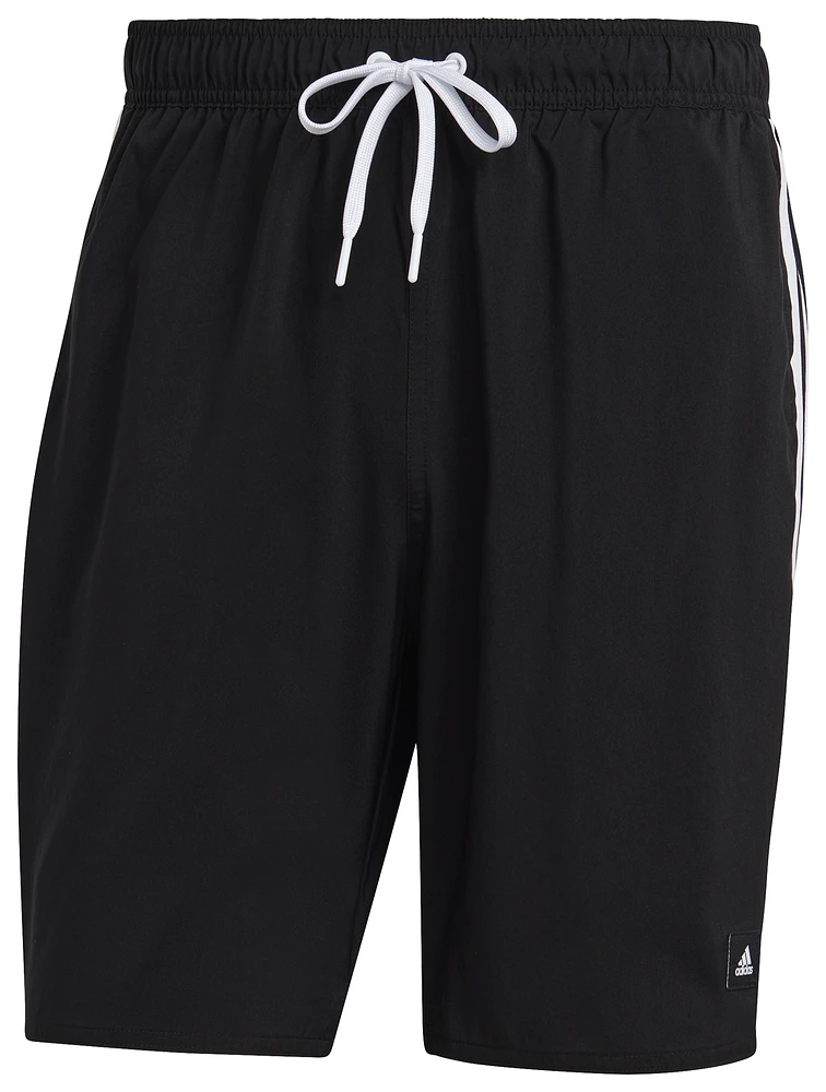 adidas Mens Future Icons 3-Stripes Classic Swim Shorts - Black/White