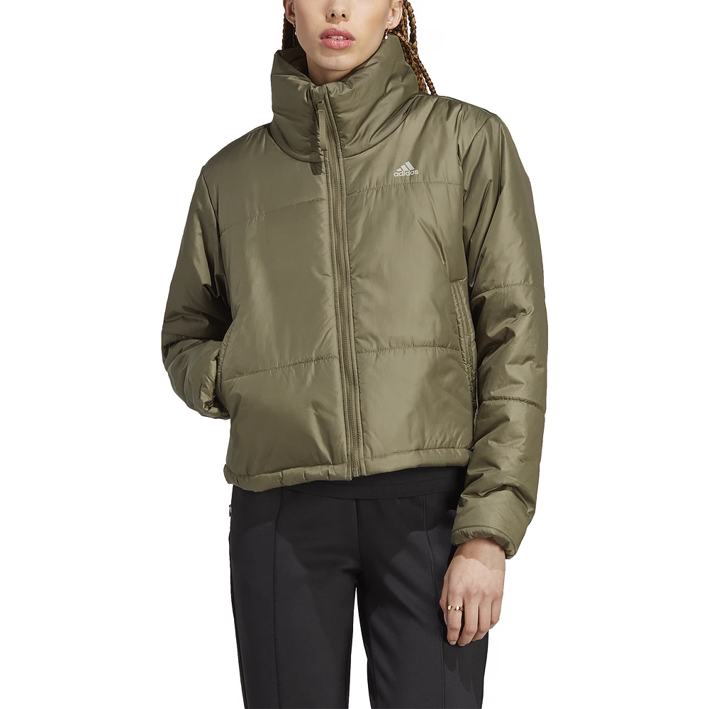 adidas Womens adidas BSC Padded Jacket - Womens Olive/Olive Size L