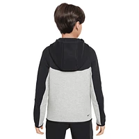 Nike Boys Tech Fleece Full-Zip - Boys' Grade School Dark Grey Heather/Black