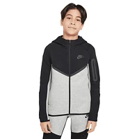 Nike Boys Tech Fleece Full-Zip - Boys' Grade School Dark Grey Heather/Black