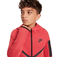 Nike Boys Nike Tech Fleece Full-Zip - Boys' Grade School Red/Black Size S