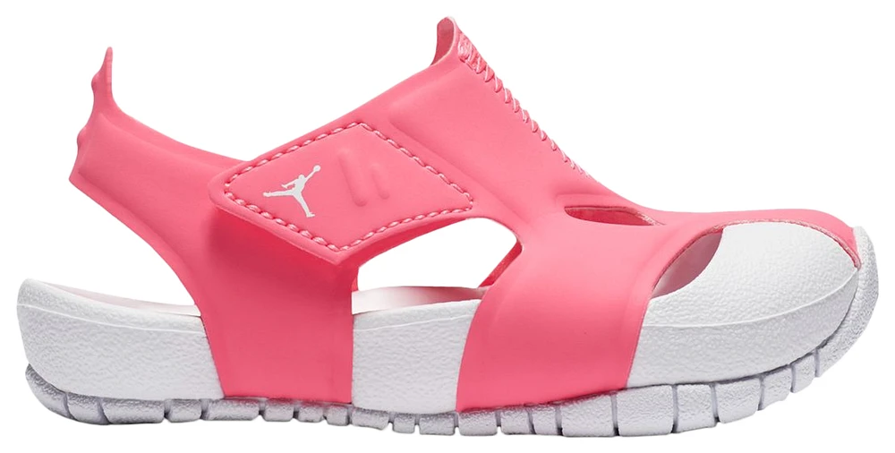 jordan sandals pink and white