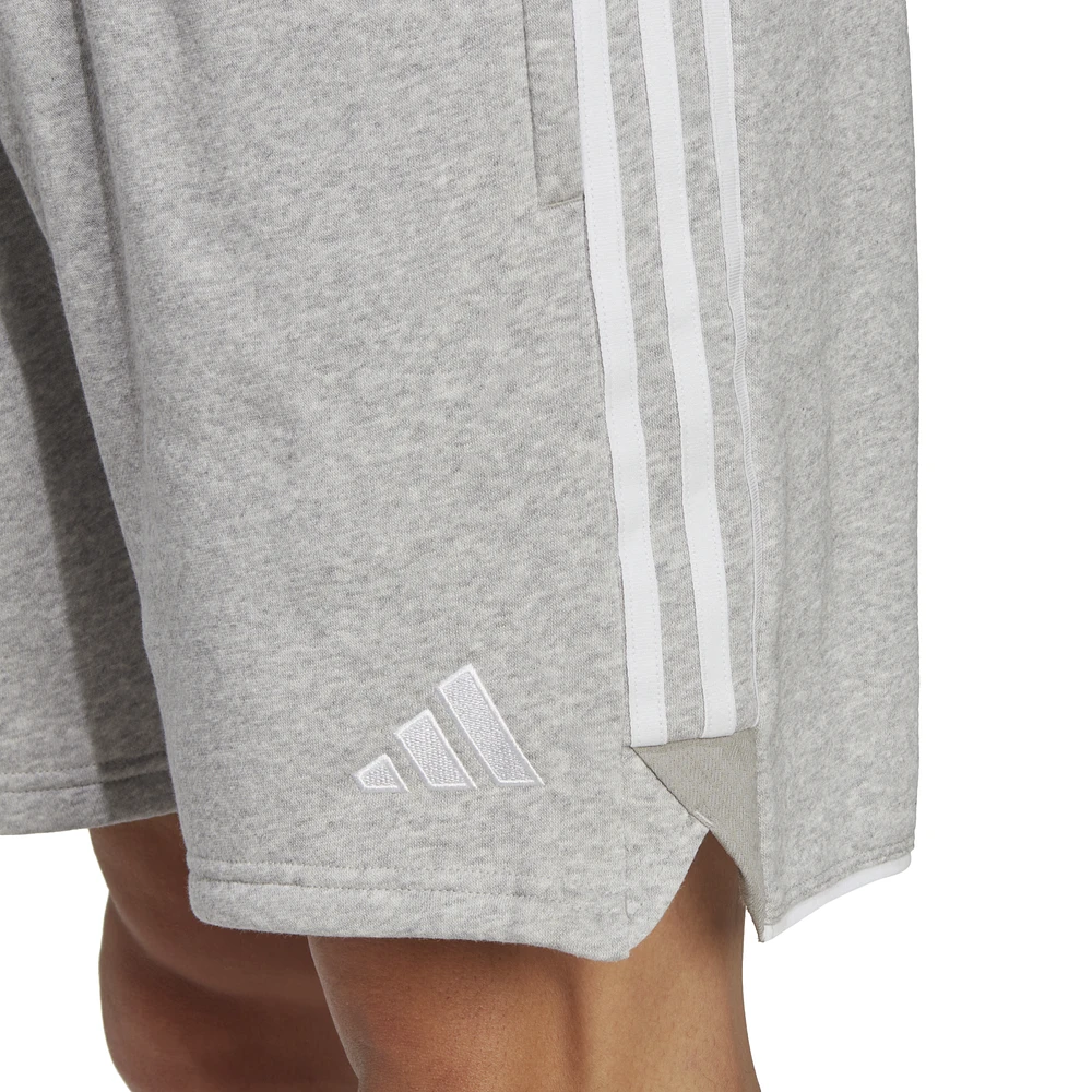 adidas Mens Tiro 23 Fleece Shorts - Grey/White