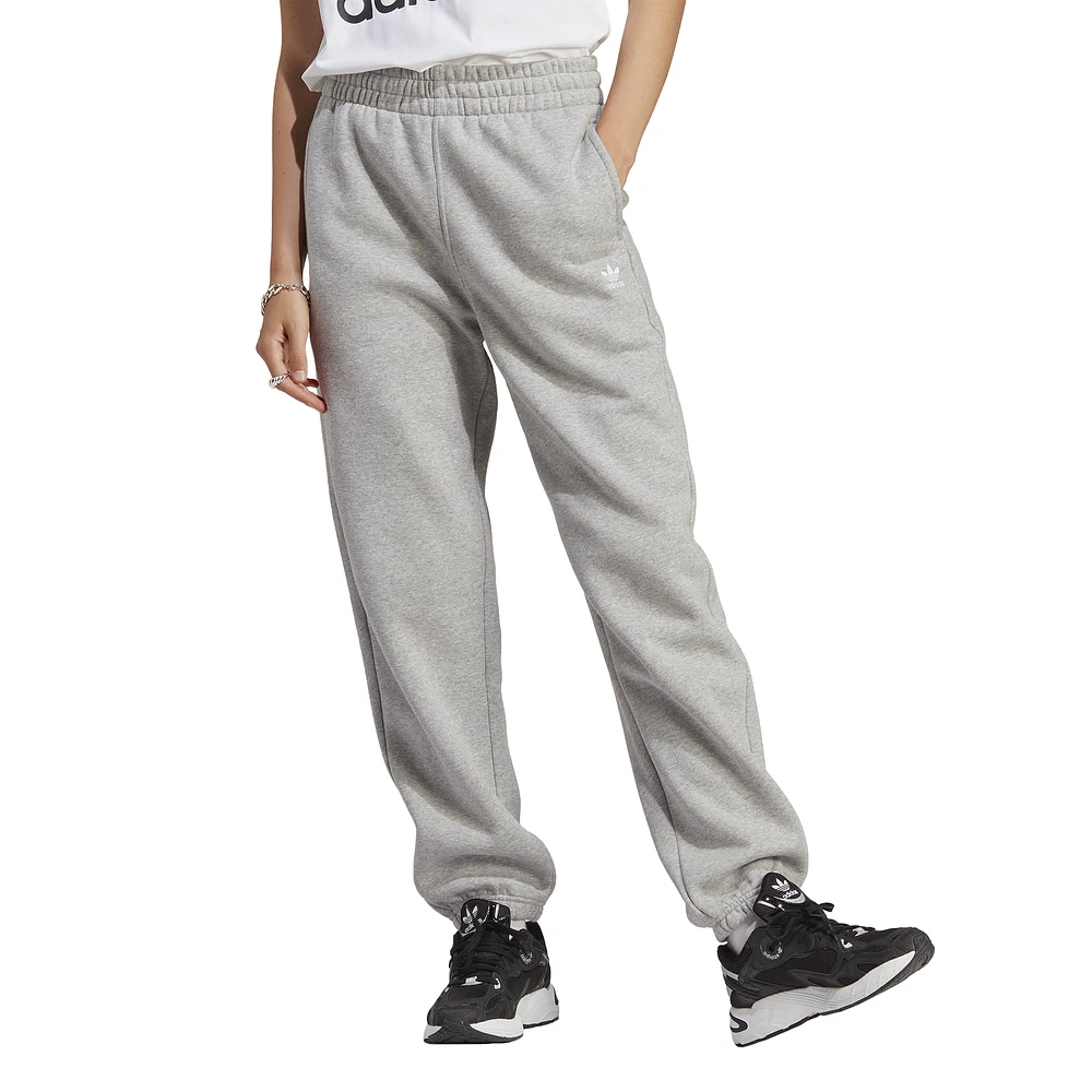 adidas Originals Womens adidas Originals Essential Fleece Joggers - Womens Medium Grey Heather/Grey Size L