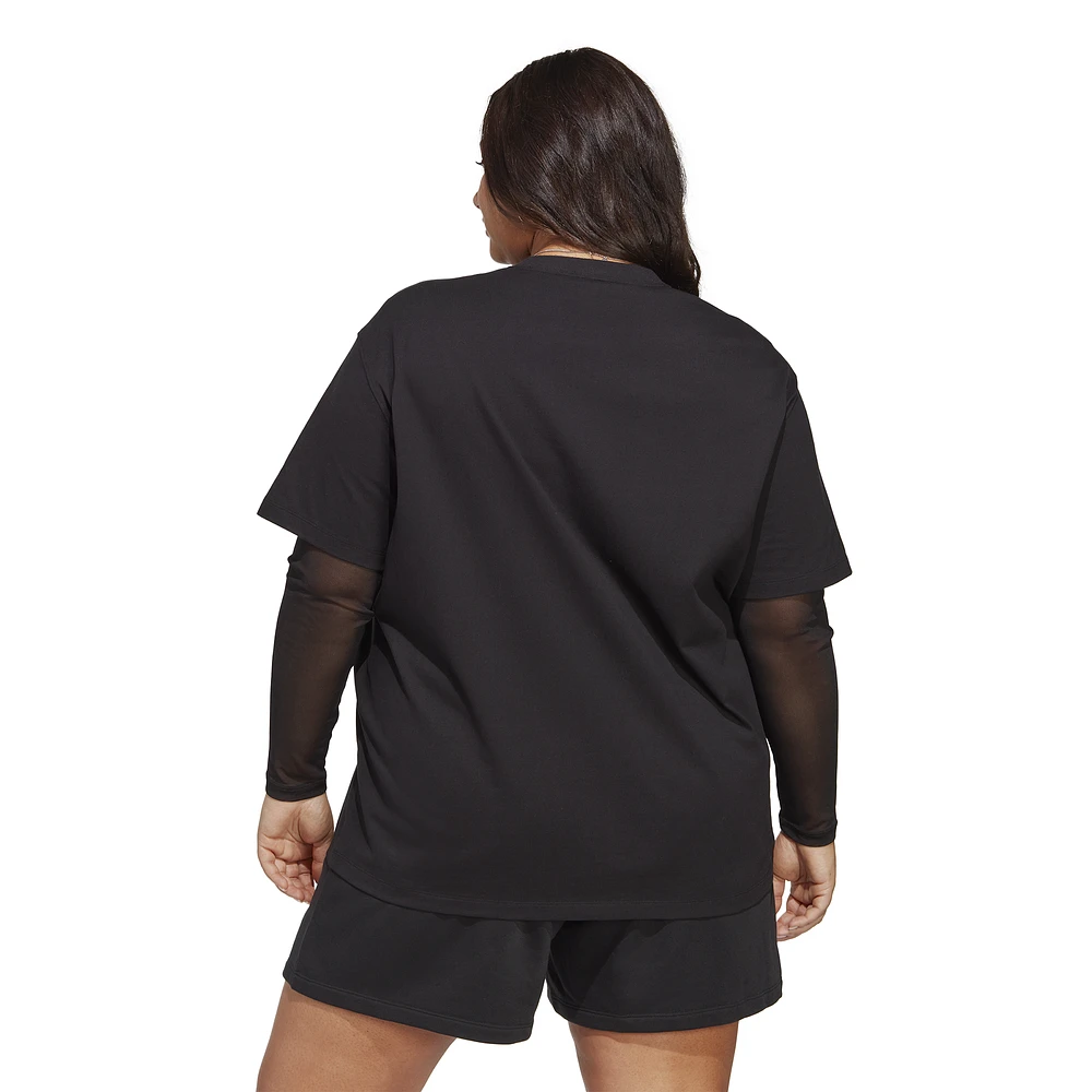 adidas Originals Womens adidas Originals Adicolor Plus Size Essential T-Shirt - Womens Black