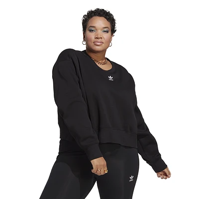 adidas Originals Womens adidas Originals Plus Size adicolor Essentials Crew Sweatshirt - Womens Black