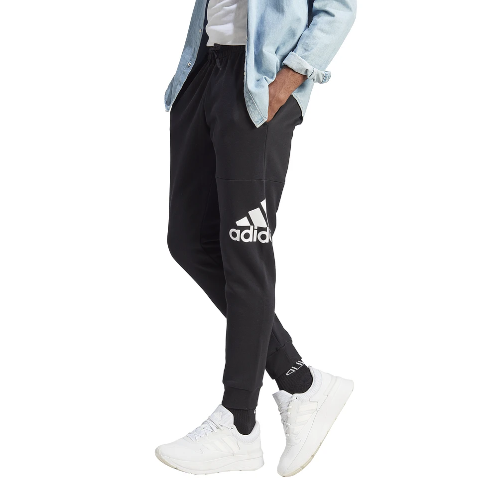 adidas Essentials Fleece 3-Stripes Tapered Cuff Pants - Black, Men's  Lifestyle