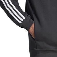 adidas Mens Essentials 3-Stripes Full-Zip Fleece Hoodie