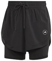 adidas Womens Stella McCartney TruePurpose 2-in-1 Shorts - Black