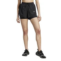 adidas Womens Stella McCartney TruePurpose 2-in-1 Shorts - Black