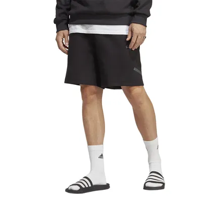 adidas Mens Gameday Fleece Shorts - Black/Grey