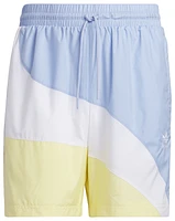 adidas Originals Mens Superstar Swirl Woven Shorts - Almost Yellow/Blue Dawn