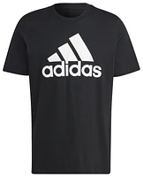 adidas Mens Essentials Single Jersey Big Logo T-Shirt - Black/White