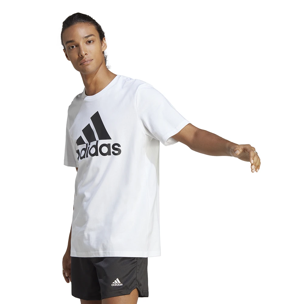 adidas Mens Essentials Single Jersey Big Logo T-Shirt - White