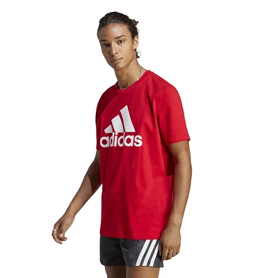 adidas Mens Essentials Single Jersey Big Logo T-Shirt - Better Scarlet