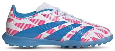 adidas Boys adidas Predator League Turf - Boys' Grade School Soccer Shoes White/Solar Blue/Solar Pink Size 06.0