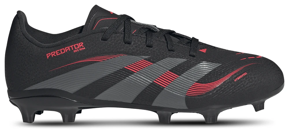 adidas Boys Predator League FG/MG - Boys' Grade School Soccer Shoes Black/Grey/Lucid Red