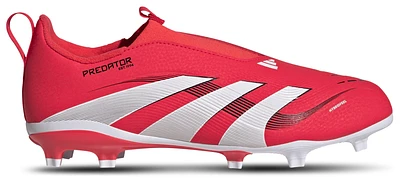 adidas Boys Predator League Laceless FG/MG - Boys' Grade School Soccer Shoes Lucid Red/White/Black