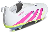 adidas Boys Predator League Laceless FG/MG - Boys' Grade School Soccer Shoes White/Lucid Lemon/Lucid Pink
