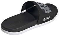 adidas Boys Adilette Comfort x Star Wars Slides - Boys' Grade School Shoes Black/Silver Metallic/White
