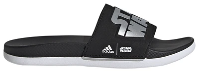 adidas Boys Adilette Comfort x Star Wars Slides - Boys' Grade School Shoes Black/Silver Metallic/White