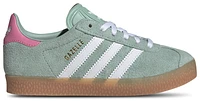 adidas Originals Girls adidas Originals Gazelle - Girls' Preschool Shoes Hazy Green/White/Bliss Pink Size 01.0