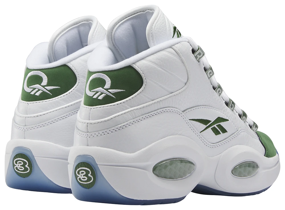 Reebok Mens Question Mid Michigan State - Basketball Shoes White/Green
