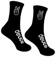 Deuce Mens Deuce Mid Socks - Mens White/Black Size L
