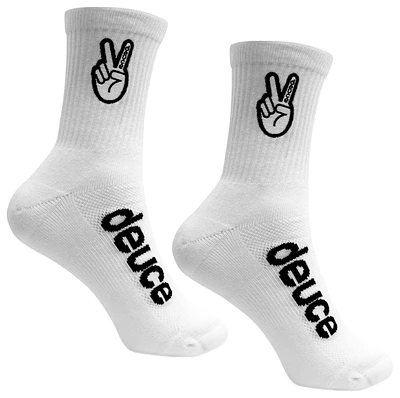 Deuce Mens Deuce Mid Socks - Mens White/Black Size L