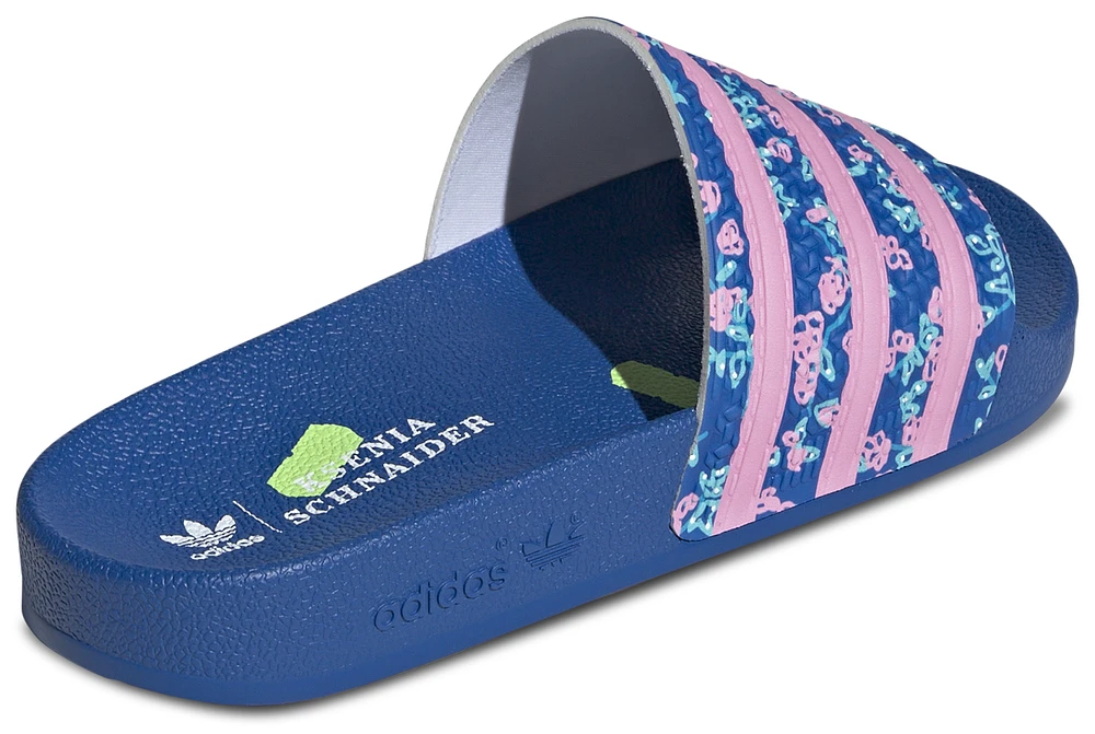 adidas Originals Womens Adilette x KSENIASCHNAIDER Lifestyle Slides - Shoes Blue/True Pink/Off White