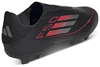 adidas Mens F50 League Laceless FG - Soccer Shoes Black/Iron Metallic/Lucid Red