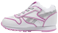 Reebok Girls Classic Leather Step - Girls' Toddler Shoes White/Pink