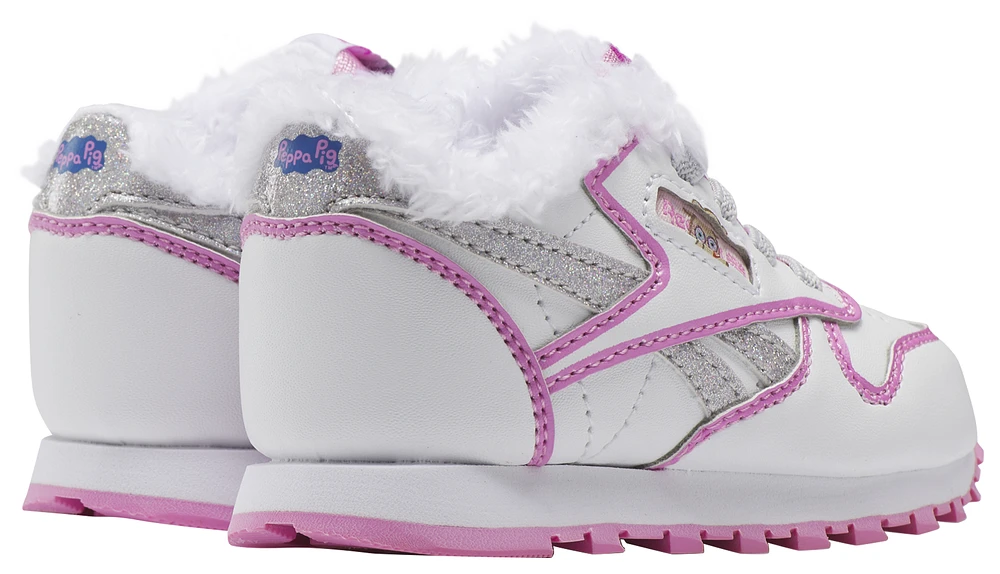 Reebok Girls Classic Leather Step - Girls' Toddler Shoes White/Pink