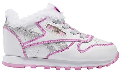 Reebok Girls Classic Leather Step - Girls' Toddler Shoes White/Pink