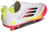 adidas Boys F50 League Laceless FG/MG - Boys' Grade School Shoes Black/Solar Yellow/White