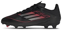 adidas Boys F50 League FG - Boys' Grade School Soccer Shoes Black/Iron Metallic/Lucid Red