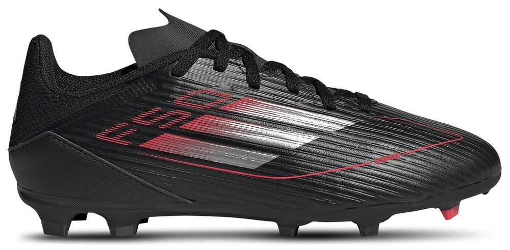 adidas Boys F50 League FG - Boys' Grade School Soccer Shoes Black/Iron Metallic/Lucid Red