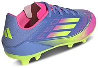 adidas Boys F50 League FG - Boys' Grade School Soccer Shoes Blue Fusion/Lucid Lemon/Lucid Pink