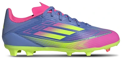 adidas Boys F50 League FG - Boys' Grade School Soccer Shoes Blue Fusion/Lucid Lemon/Lucid Pink