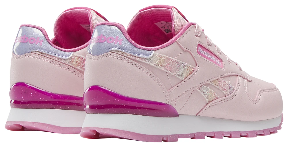 Reebok Girls Classic Step N Flash - Girls' Preschool Shoes Pink Glow/Lucid Lilac/Footwear White