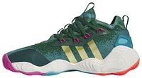 adidas Mens Trae Young 3 - Basketball Shoes Gold Metallic/Team Dark Green/Arctic Fusion