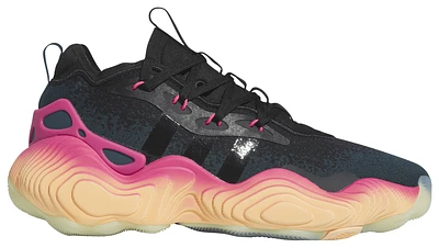 adidas Mens Trae Young 3 - Basketball Shoes Core Black/Green/Pink