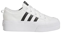 adidas Originals Girls Nizza - Girls' Grade School Tennis Shoes White/Black