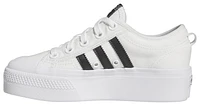 adidas Originals Girls Nizza - Girls' Grade School Tennis Shoes White/Black